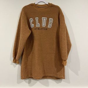 Missguided tan shearling sweater dress. In very good condition barely worn.